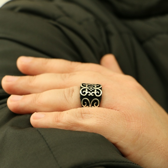 925 Sterling Silver Men's Rings Gift For Him - Picture 3 of 8